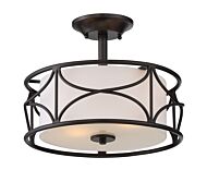 Avara 2-Light Semi-Flush Mount in Oil Rubbed Bronze