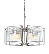 Pivot 6-Light Chandelier in Satin Platinum