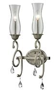 Z-Lite Melina 2-Light Wall Sconce In Antique Silver