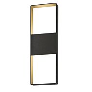 Sonneman Light Frames 21 Inch Up/Down LED Wall Sconce in Textured Bronze