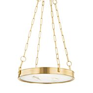 Kirby 1-Light LED Chandelier in Aged Brass