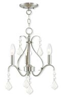 Caterina 3-Light Mini Chandelier in Brushed Nickel