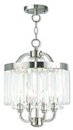 Ashton 4-Light Mini Chandelier with Ceiling Mount in Brushed Nickel