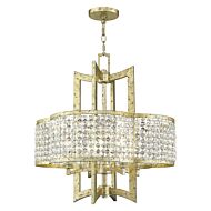 Grammercy 4-Light Chandelier in Hand Applied Winter Gold