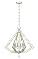 Diamond 6-Light Chandelier in Polished Nickel