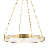 Kirby 1-Light LED Chandelier in Aged Brass