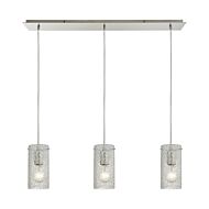 Ice Fragments 3-Light Pendant in Satin Nickel