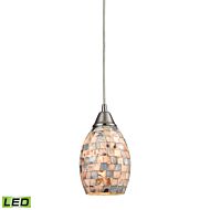 Capri 1-Light LED Mini Pendant in Satin Nickel