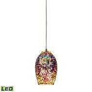 Illusions 1-Light LED Mini Pendant in Satin Nickel