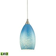 Earth 1-Light LED Mini Pendant in Satin Nickel