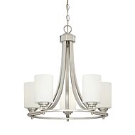 Millennium Lighting Bristo 5 Light Chandelier in Satin Nickel