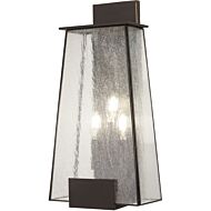 The Great Outdoors Bistro Dawn 3 Light 22 Inch Outdoor Wall Light in Dakota Bronze