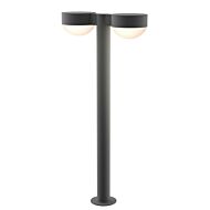 Sonneman REALS 28 Inch 2 Light LED Bollard in Textured Gray