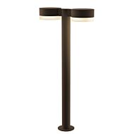 Sonneman REALS 28 Inch 2 Light Frost White LED Bollard in Textured Bronze