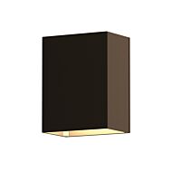 Sonneman Box 4.5 Inch LED Wall Sconce in Textured Bronze