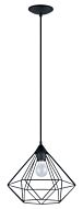 Tarbes 1-Light Pendant in Matte Black