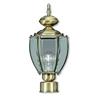 Outdoor Basics 1-Light Outdoor Post-Top Lanterm in Antique Brass