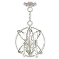 Aria 3-Light Mini Chandelier with Ceiling Mount in Brushed Nickel