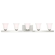 Ridgedale 5-Light Bathroom Vanity Light in Brushed Nickel