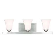 Ridgedale 3-Light Bathroom Vanity Light in Brushed Nickel