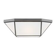 Morrison 2-Light Flush Mount Ceiling Light in Antique Brushed Nickel