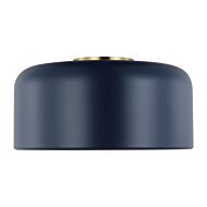 Malone 1-Light Flushmount Ceiling Light in Navy