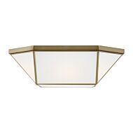 Morrison 4-Light Flush Mount Ceiling Light in Satin Brass