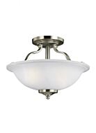 Sea Gull Emmons 2 Light Ceiling Light in Brushed Nickel