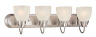 Torino 4-Light Bathroom Vanity Light Bar in Brushed Nickel