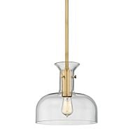 Hudson Valley Coffey 12 Inch Pendant Light in Aged Brass