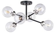 Orbit 6-Light Semi-Flush Mount in Satin Nickel and Oil Rubbed Bronze