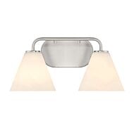 Blair 2-Light Bathroom Vanity Light in Satin Nickel