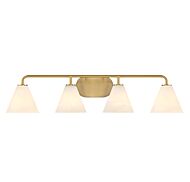 Blair 4-Light Bathroom Vanity Light in Warm Brass