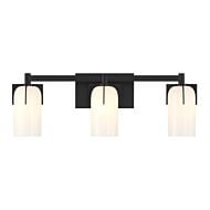 Caldwell 3-Light Bathroom Vanity Light in Matte Black