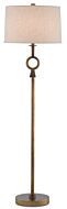 Germaine 1-Light Floor Lamp in Antique Brass