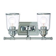 Lawrenceville 2-Light Bathroom Vanity Light in Polished Chrome