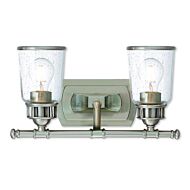 Lawrenceville 2-Light Bathroom Vanity Light in Brushed Nickel