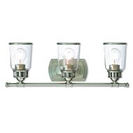 Lawrenceville 3-Light Bathroom Vanity Light in Brushed Nickel