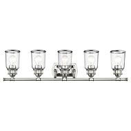 Lawrenceville 5-Light Bathroom Vanity Light in Polished Chrome