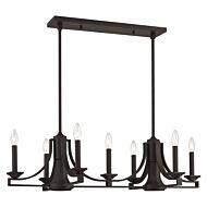 Trumbull 7-Light Linear Chandelier in Bronze