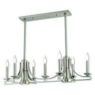 Trumbull 7-Light Linear Chandelier in Brushed Nickel