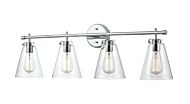 Millennium 4 Light Bathroom Vanity Light in Chrome