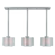 Hilliard 3-Light Linear Chandelier in Brushed Nickel