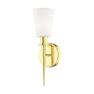 Witten 1-Light Wall Sconce in Polished Brass