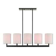 Hayworth 5-Light Linear Chandelier in Bronze