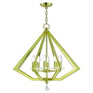 Diamond 8-Light Chandelier in Polished Brass