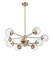 Millennium 10 Light Chandelier in Modern Gold