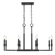 Ellyn 8-Light Linear Pendant in Matte Black