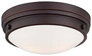 Minka Lavery 2 Light 13 Inch Ceiling Light in Lathan Bronze