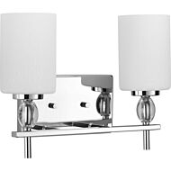 Status 2-Light Bathroom Vanity Light in Polished Chrome